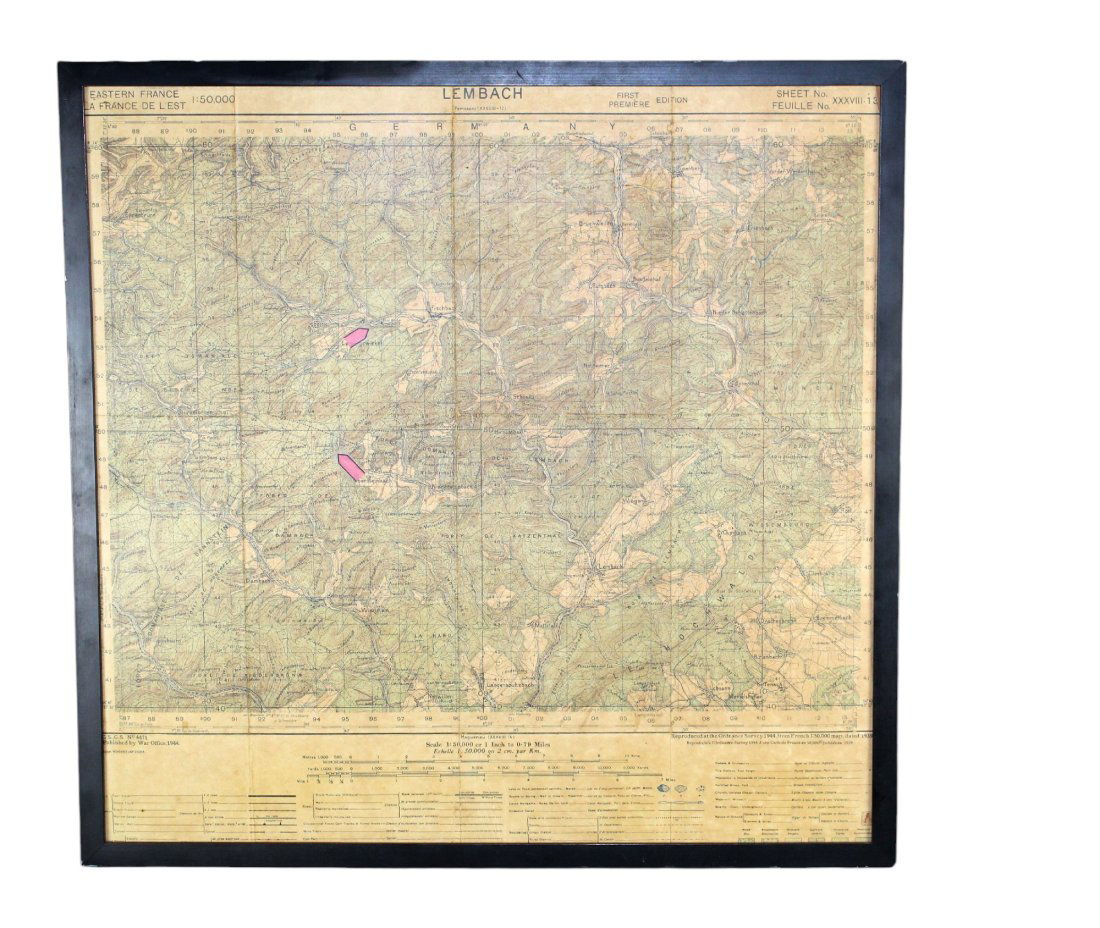U.S. War Office 1944 map of Eastern France (1 of 10)
