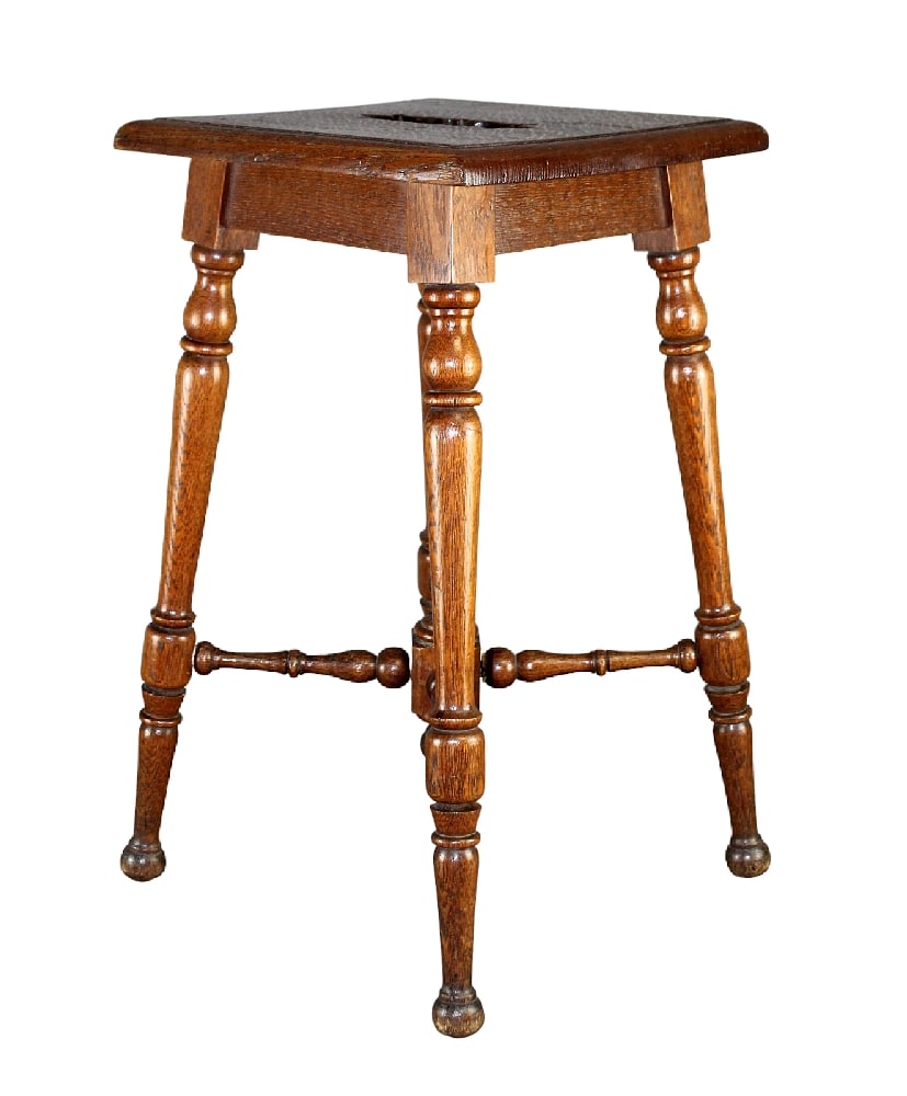 French tavern stool in oak (1 of 8)