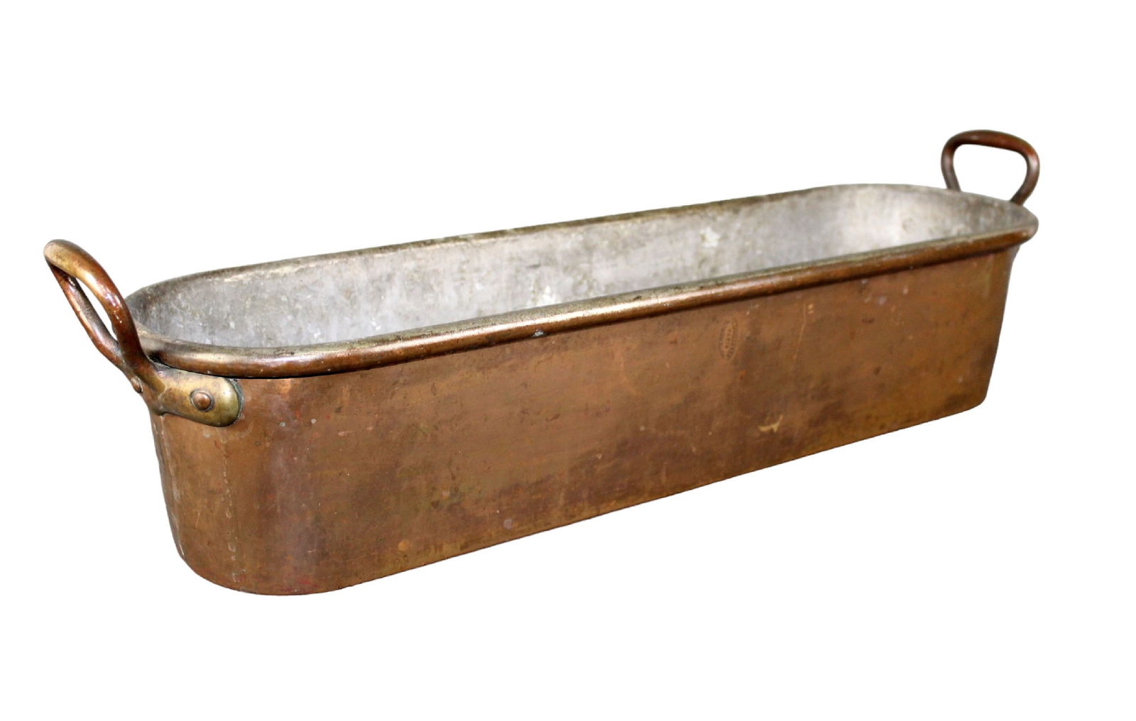 French E. Dehillerin copper oversized fish poacher with bronze handles (1 of 9)