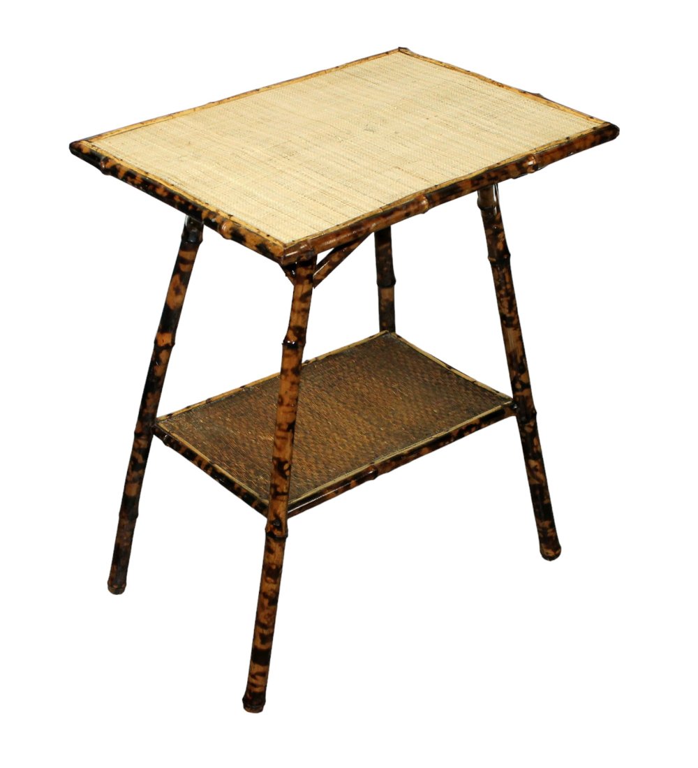 Bamboo & rattan side table (1 of 8)