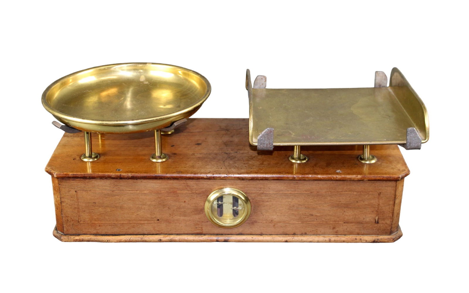 French balance scale with brass pans (1 of 11)