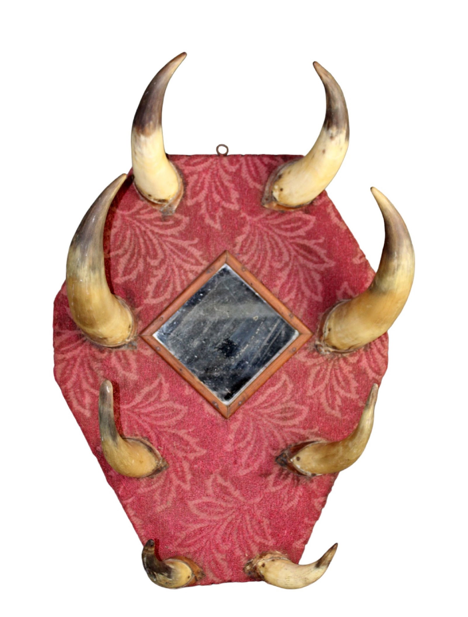 Steer horn hat rack with mirror (1 of 10)