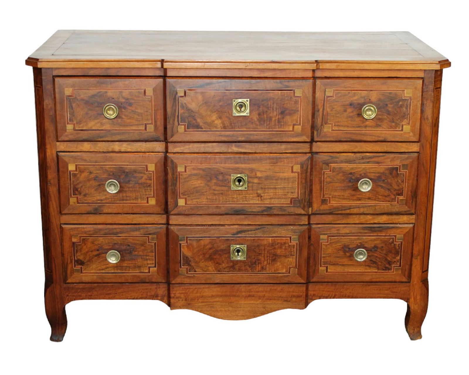 French Louis XVI oversize 3 drawer commode (1 of 10)