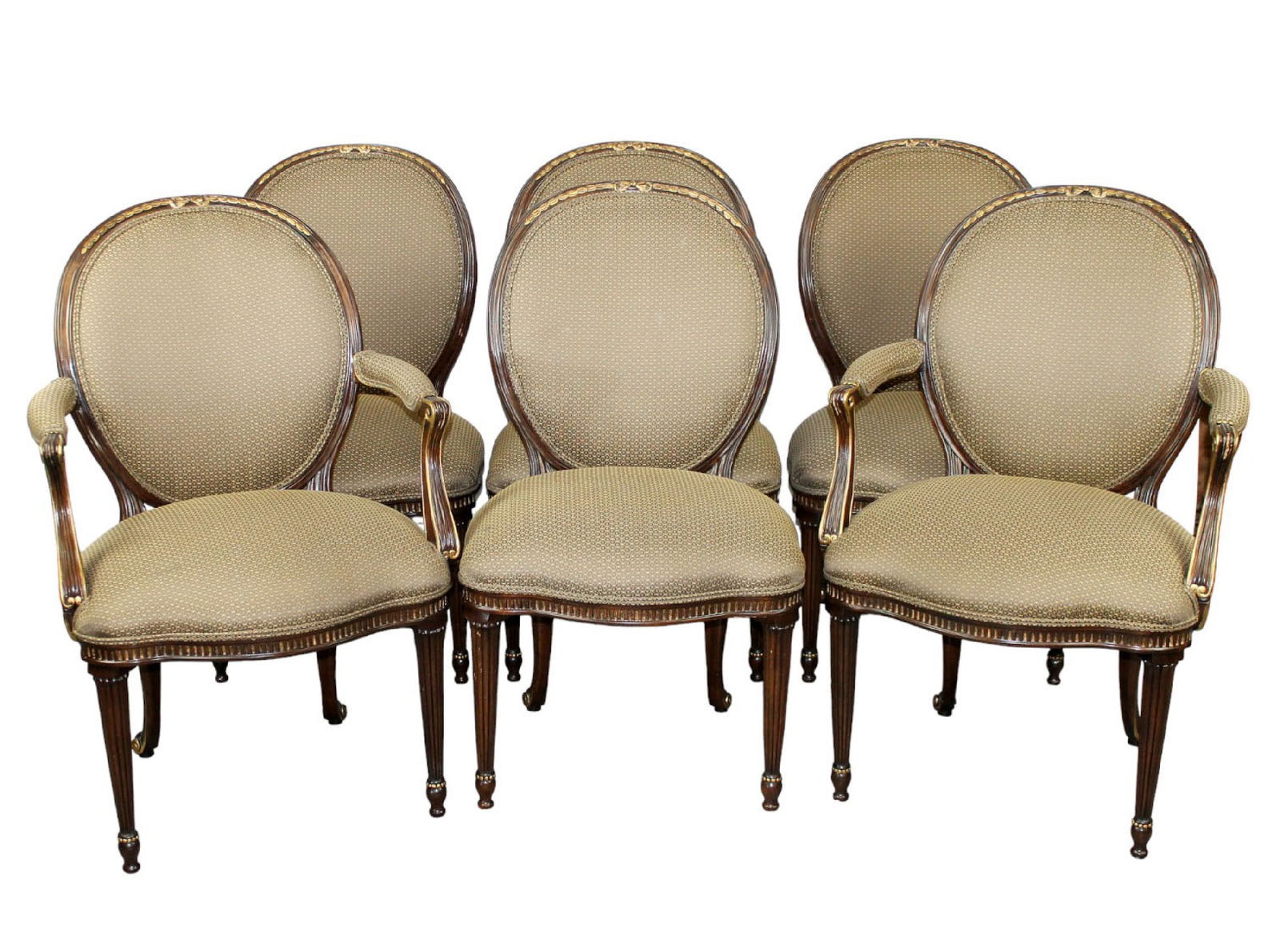 Set of 6 EJ Victor Newport Collection dining chairs (1 of 11)