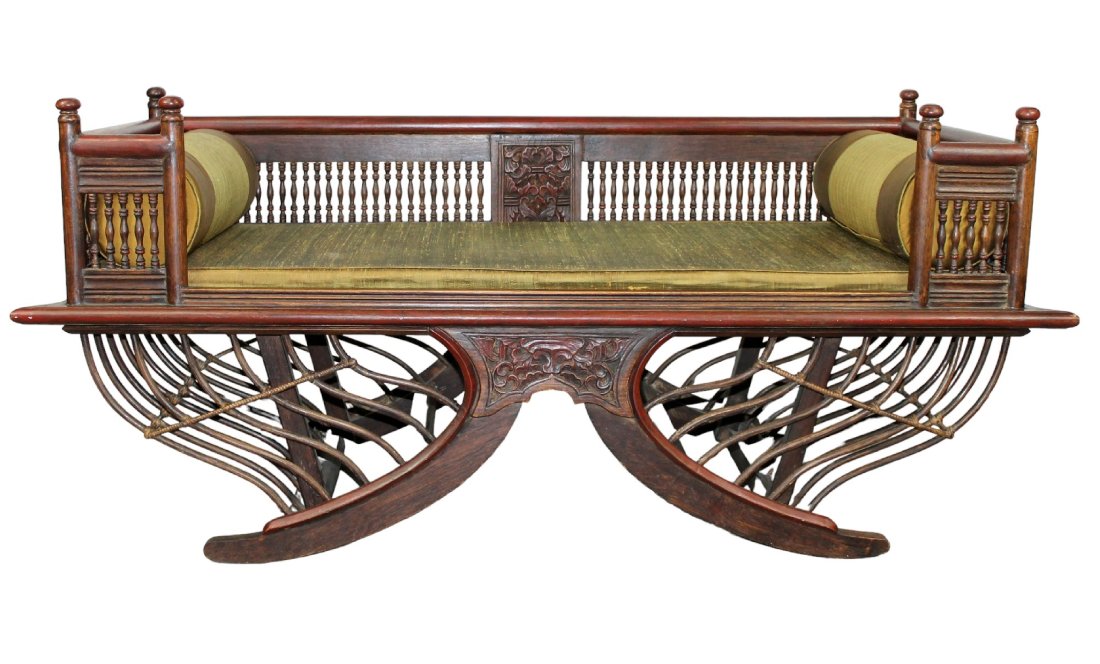 Carved teak Indian elephant howdah (1 of 9)