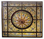 Stained glass ceiling dome 12' square