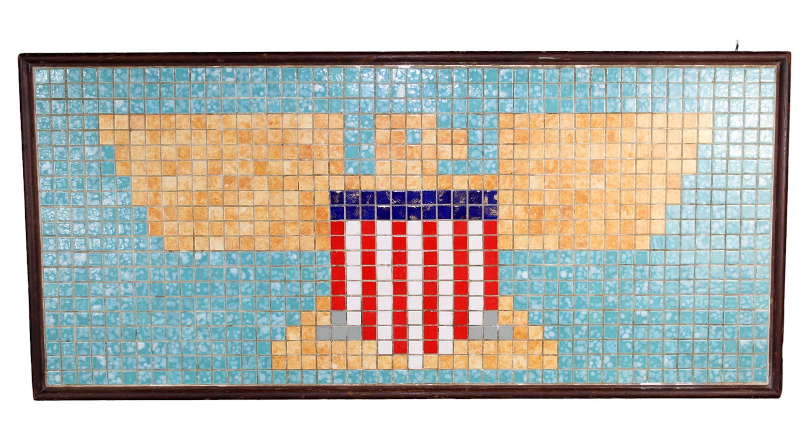 Mosaic Tile Federal Eagle Plaque From Sandy Springs Post Office Auction