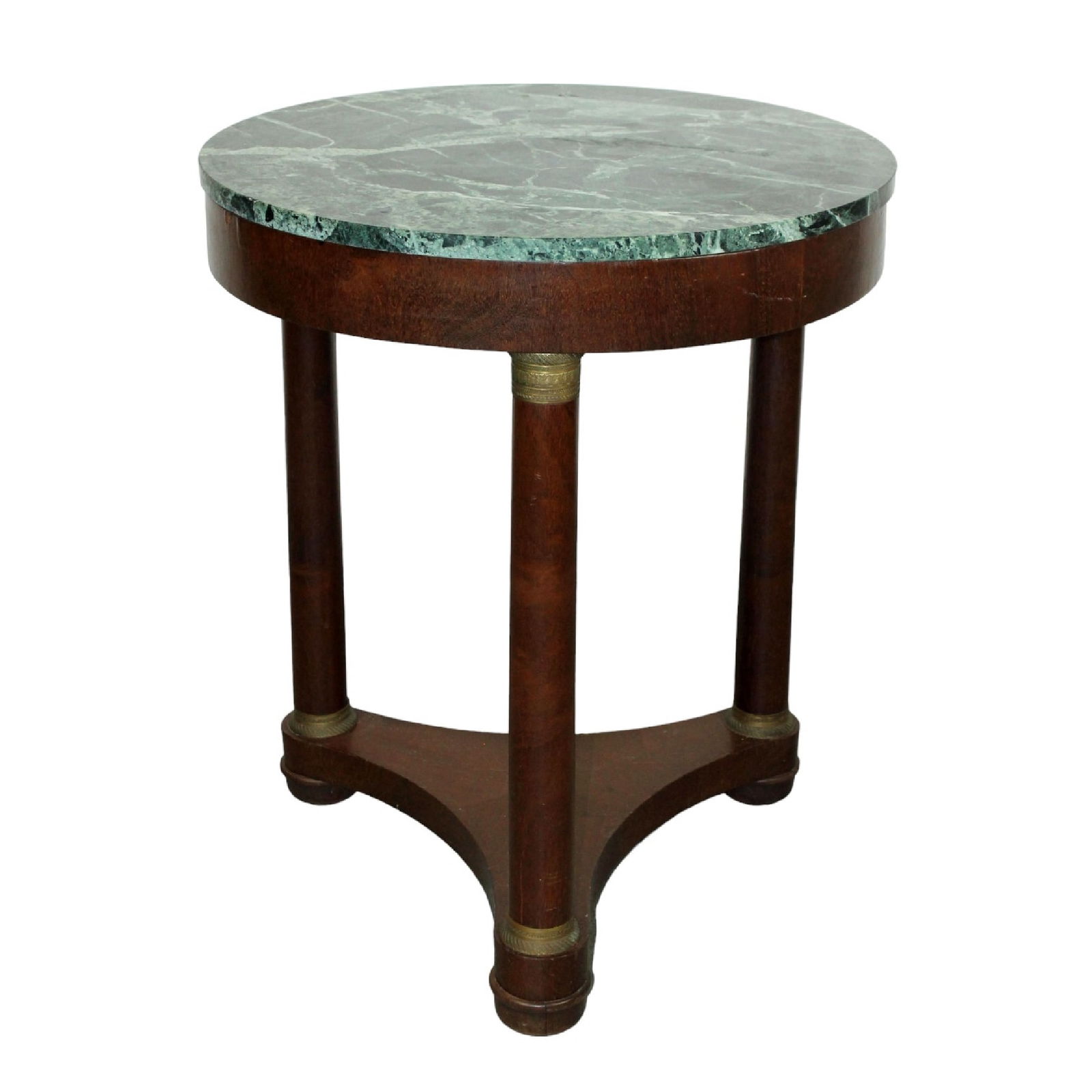French Empire style gueridon table with marble top (1 of 6)