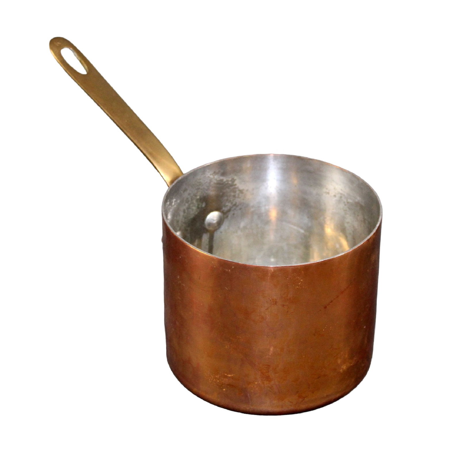 French copper sauce pan with bronze handle (1 of 8)