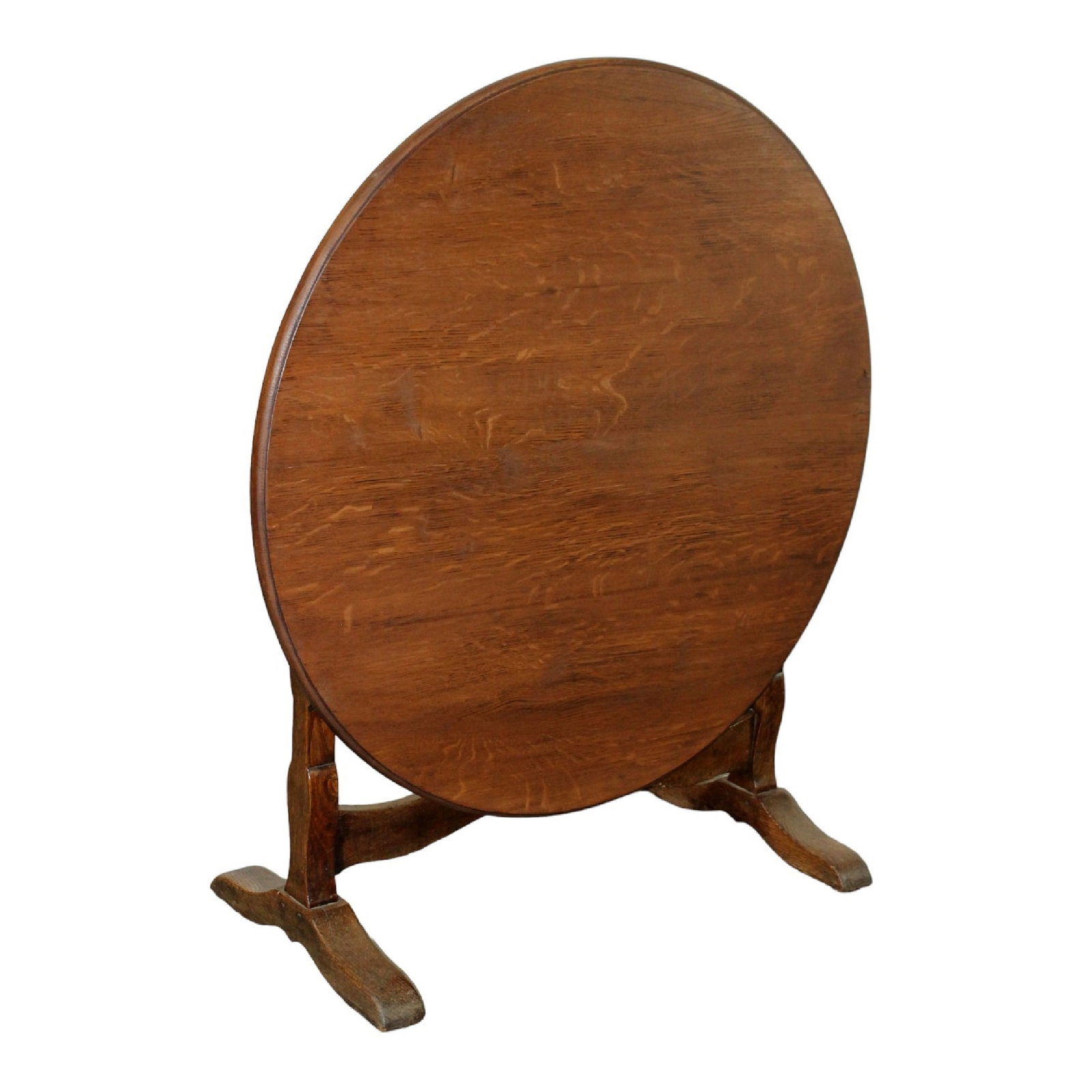 French tilt top vintners table in oak (1 of 8)