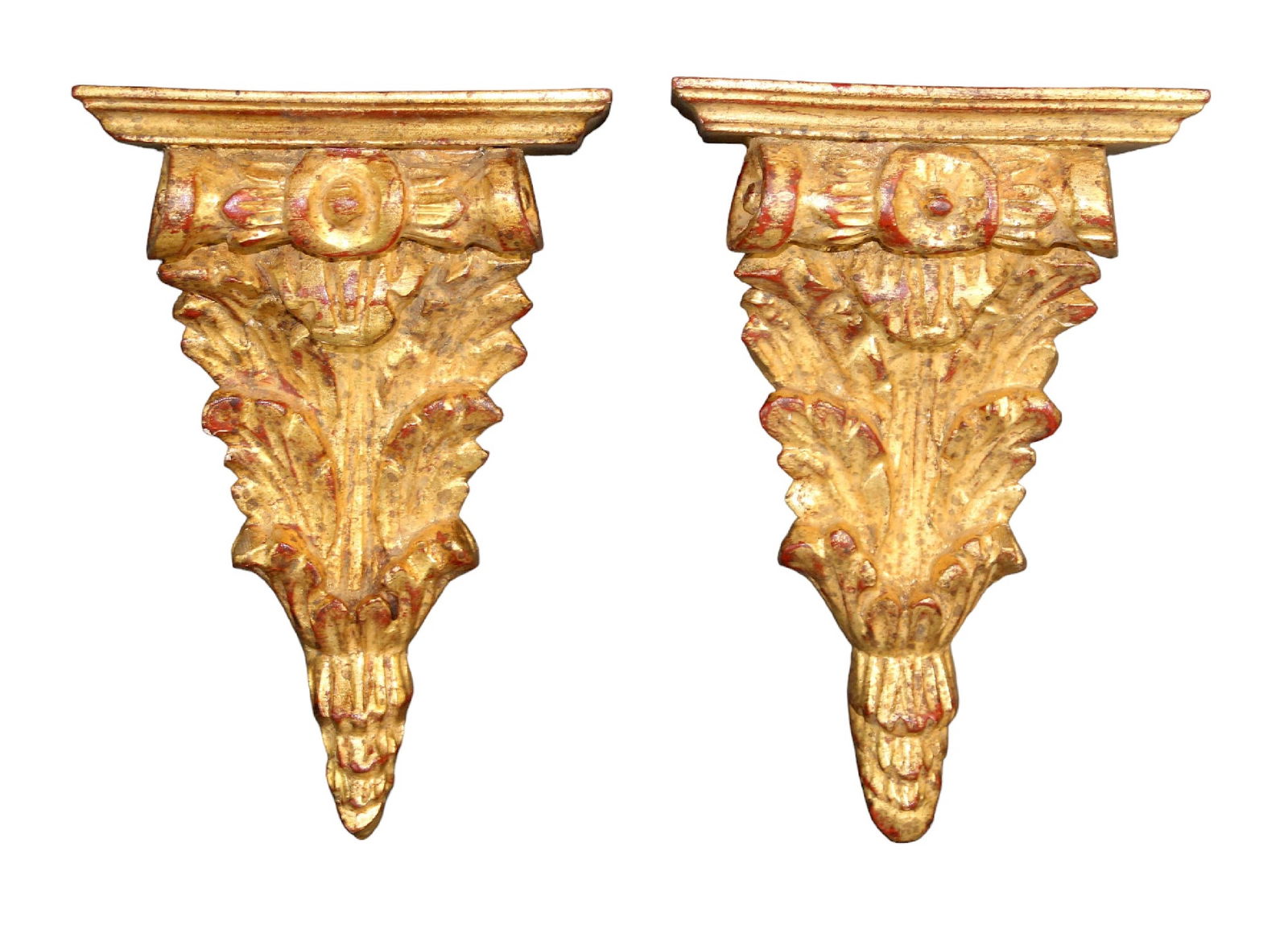 Pair of Italian gilt wood wall shelves (1 of 9)