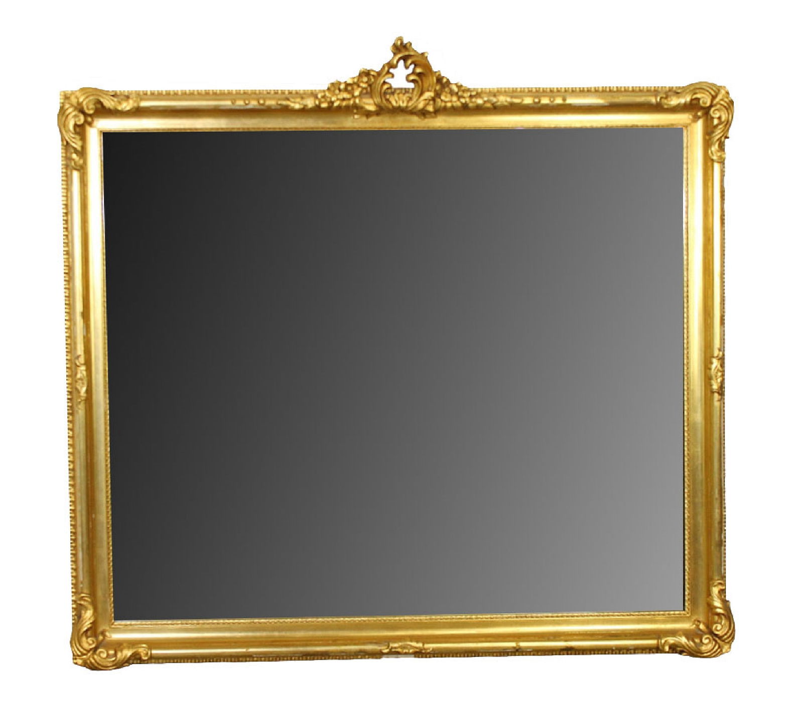 Large rectangular giltwood mirror (1 of 7)