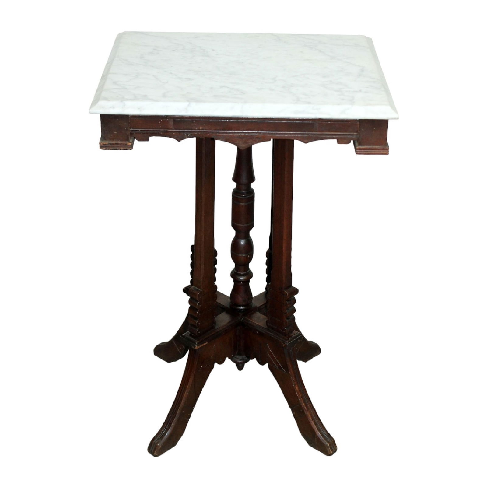 American Victorian parlor table with marble top (1 of 7)
