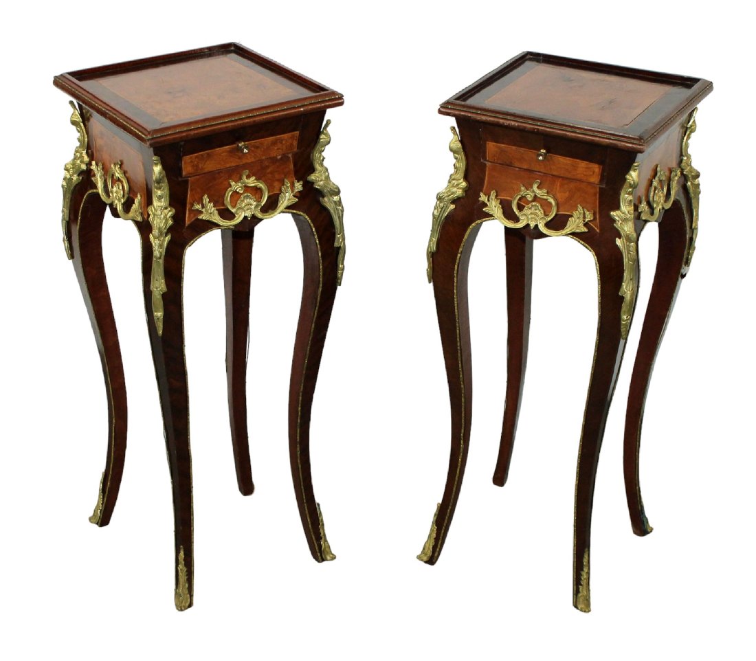 Pair of Louis XV style side tables (1 of 7)