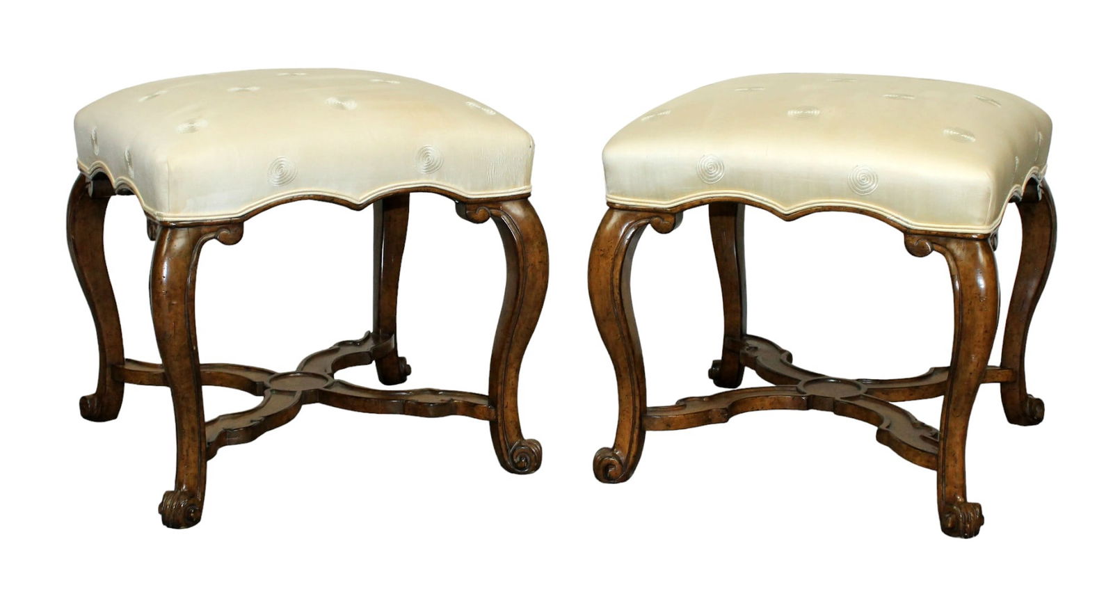 Pair of Minton Spidell Tuscan style footstools (1 of 8)