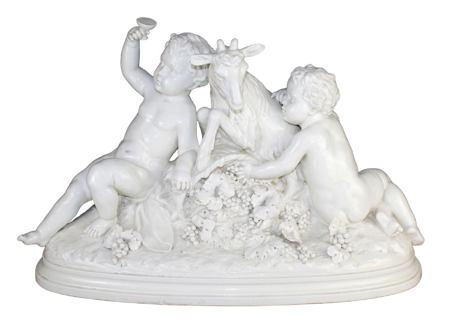 Capo di Monte porcelain group of cherubs and goat (1 of 12)