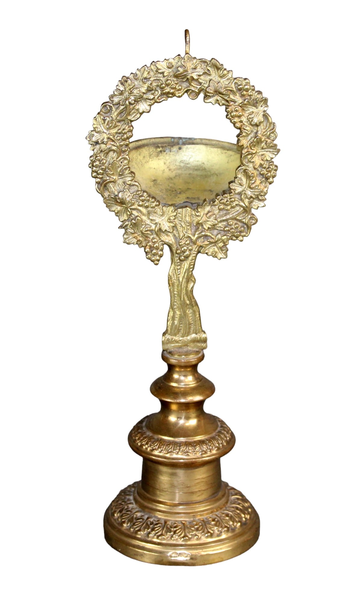 French miniature pocket watch holder in bronze (1 of 9)