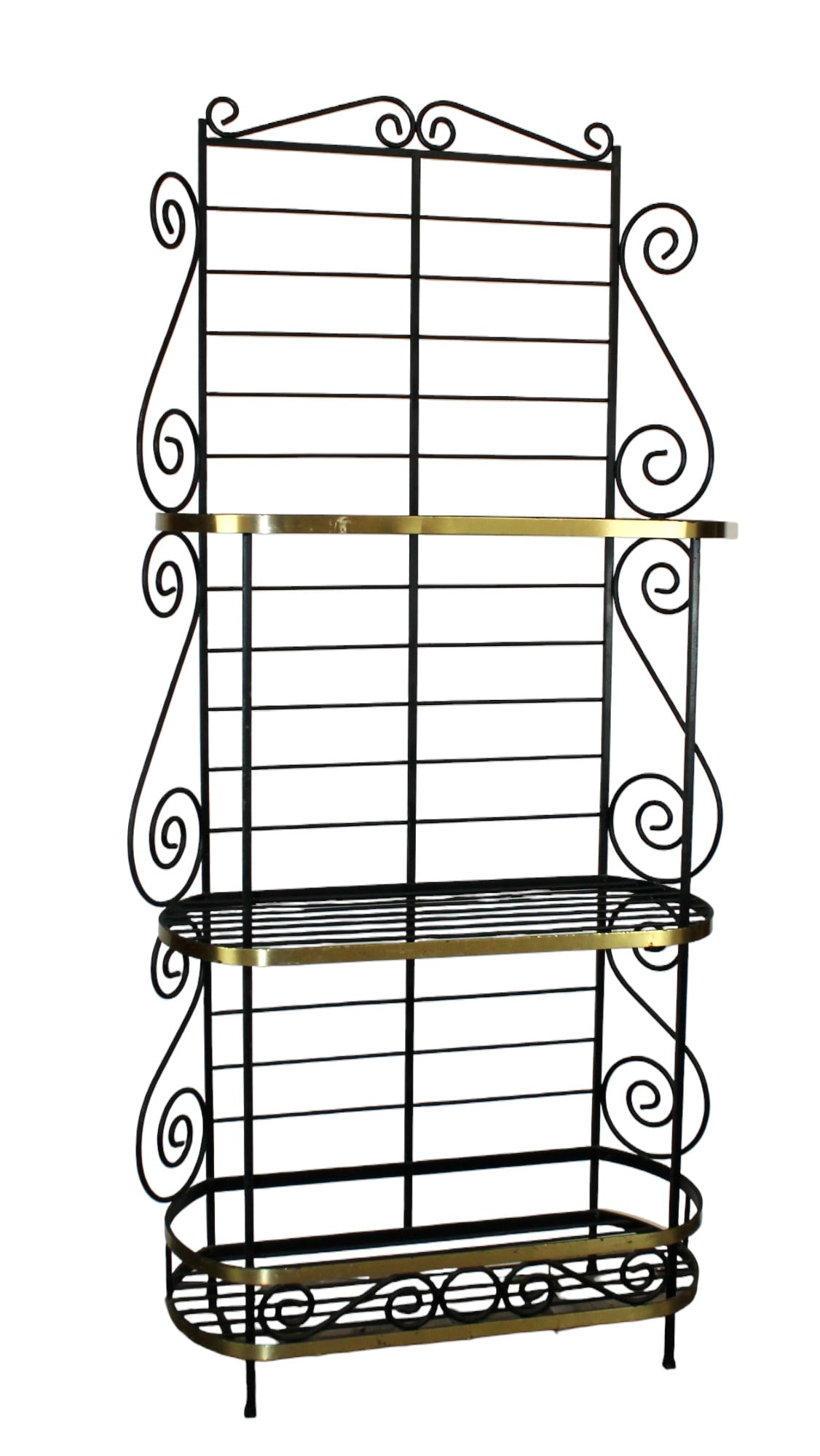 French iron and brass 3 tier bakers rack (1 of 12)