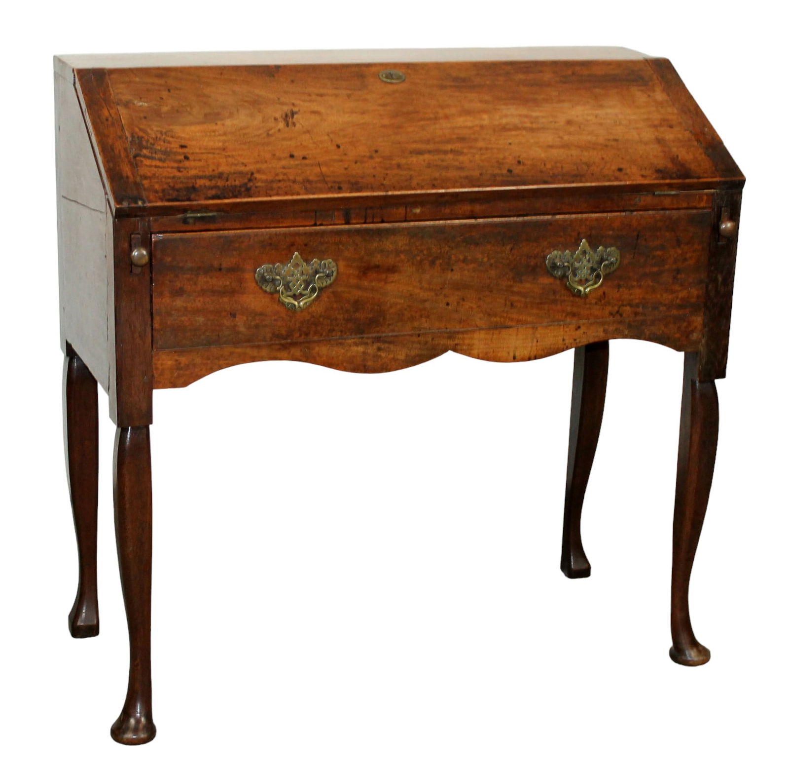 English George III slant front writing desk (1 of 15)