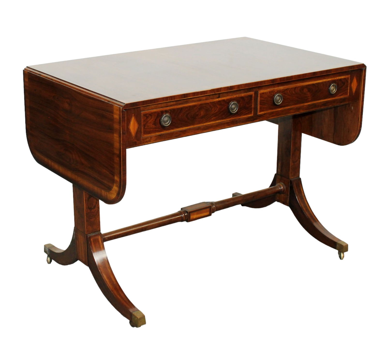 English Regency drop side sofa table in mahogany (1 of 10)
