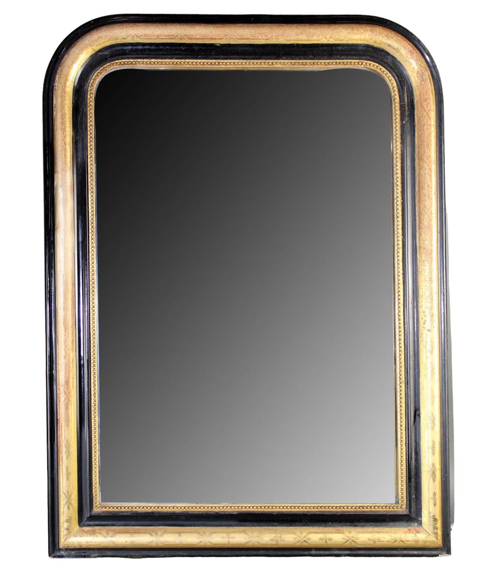 French Louis Philippe black and gold leaf mirror (1 of 10)