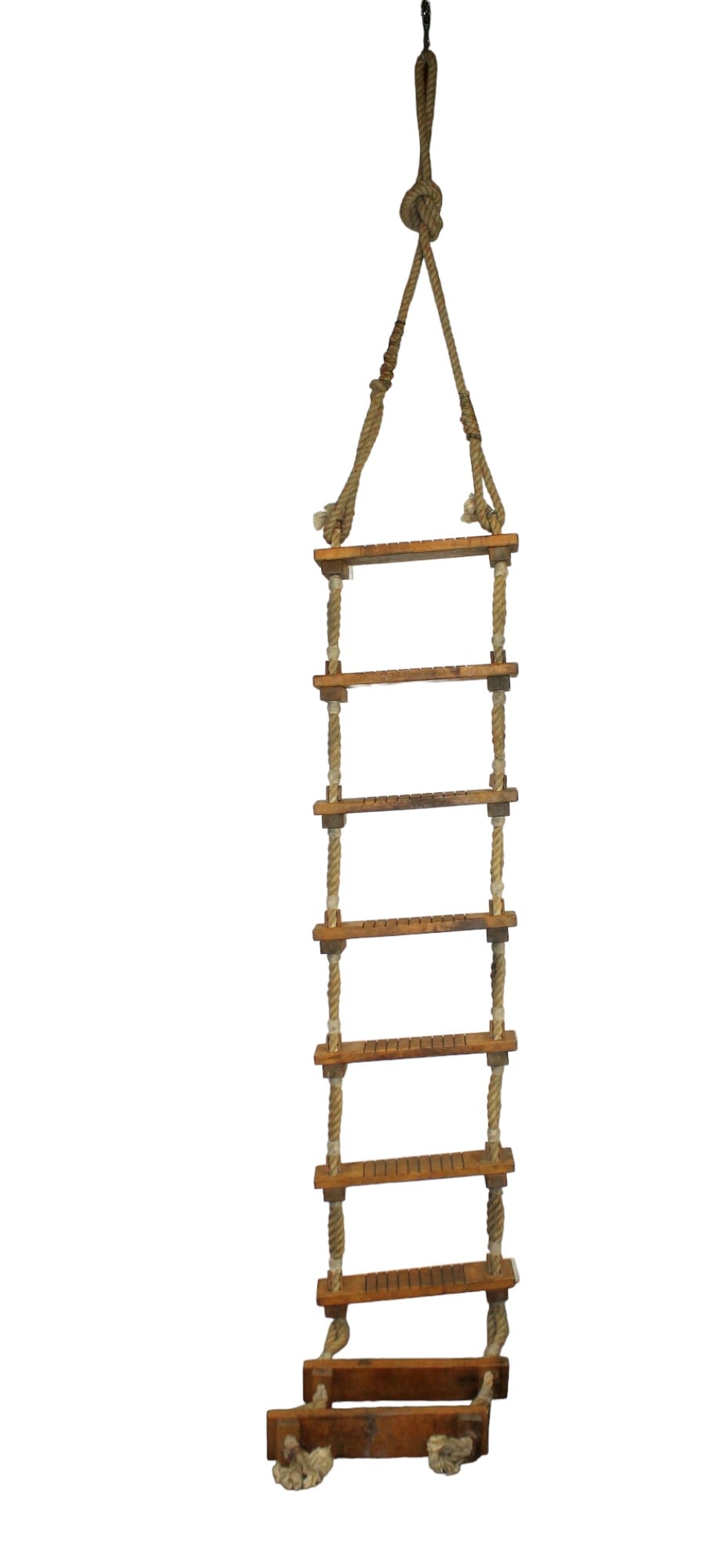 12 foot nautical teak & rope ship's boarding ladder (1 of 8)