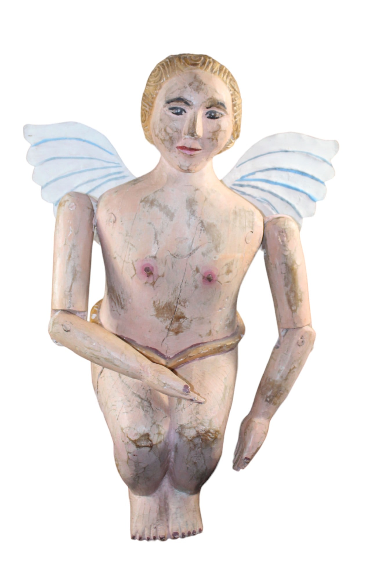 Folk Art angel with posable arms (1 of 9)