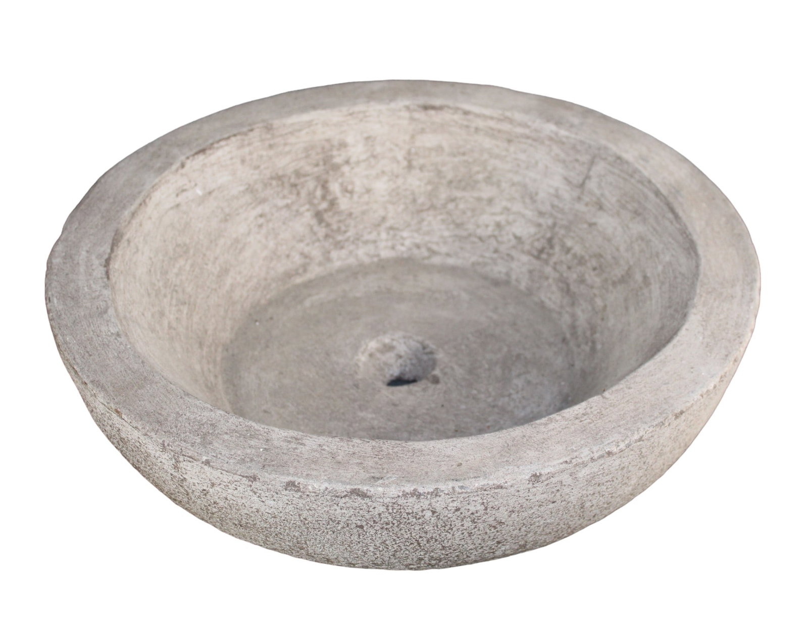 Round stone sink: Round stone sink. 5 1/4"h x 17 5/8"diam. Weight: 40lbs