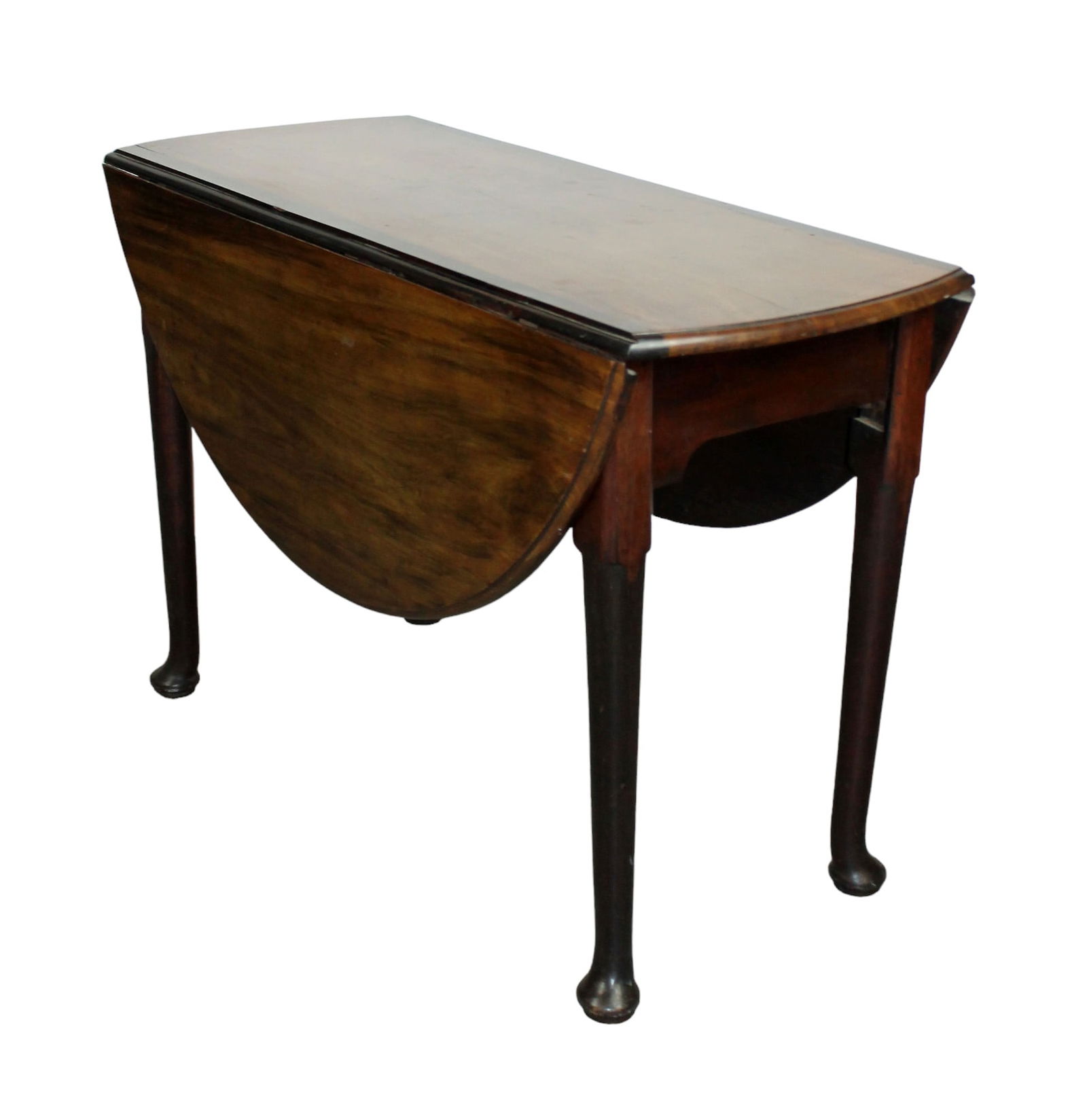 Queen Anne style gateleg table in walnut (1 of 8)
