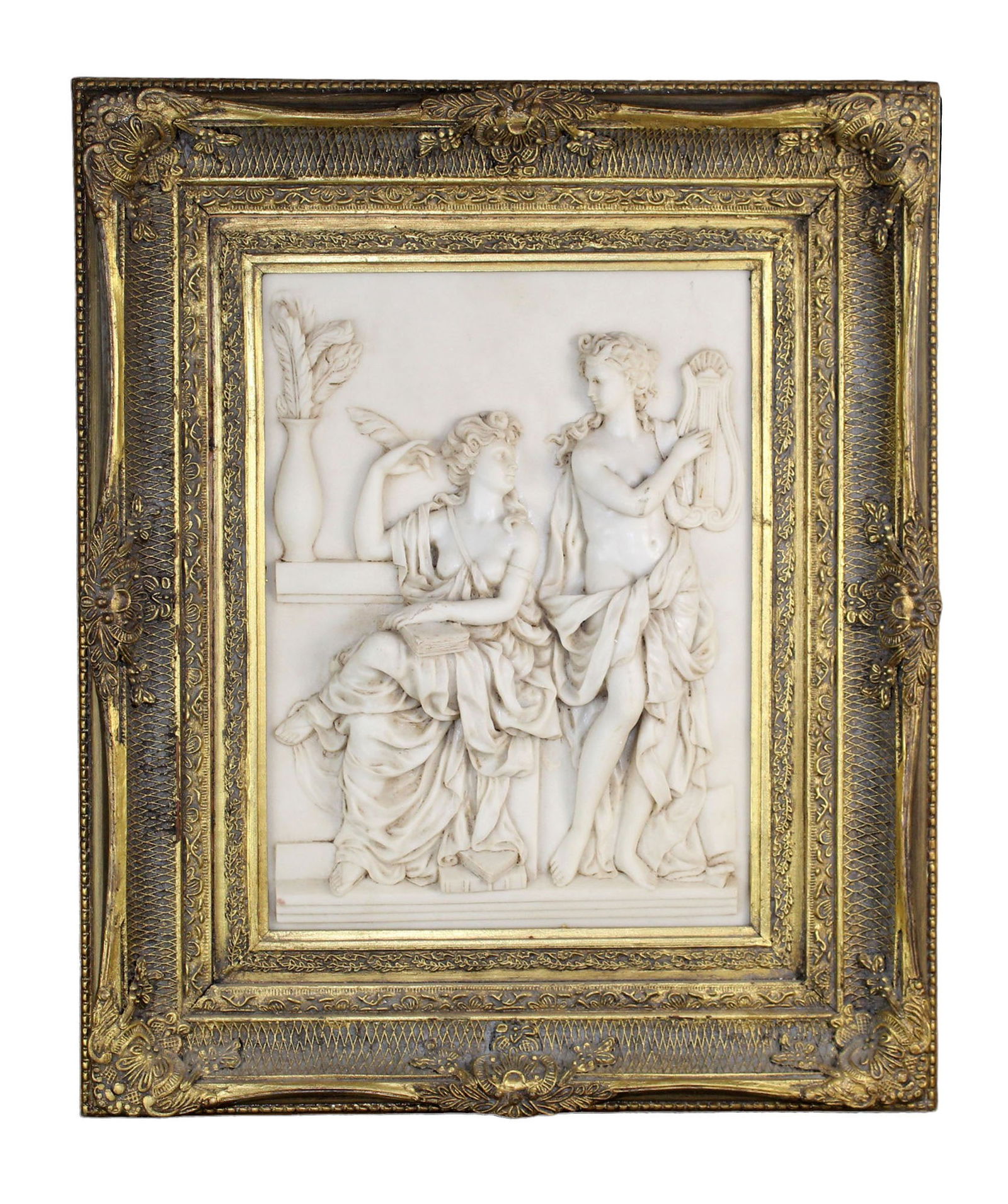 Gilt framed relief of classical ladies (1 of 9)