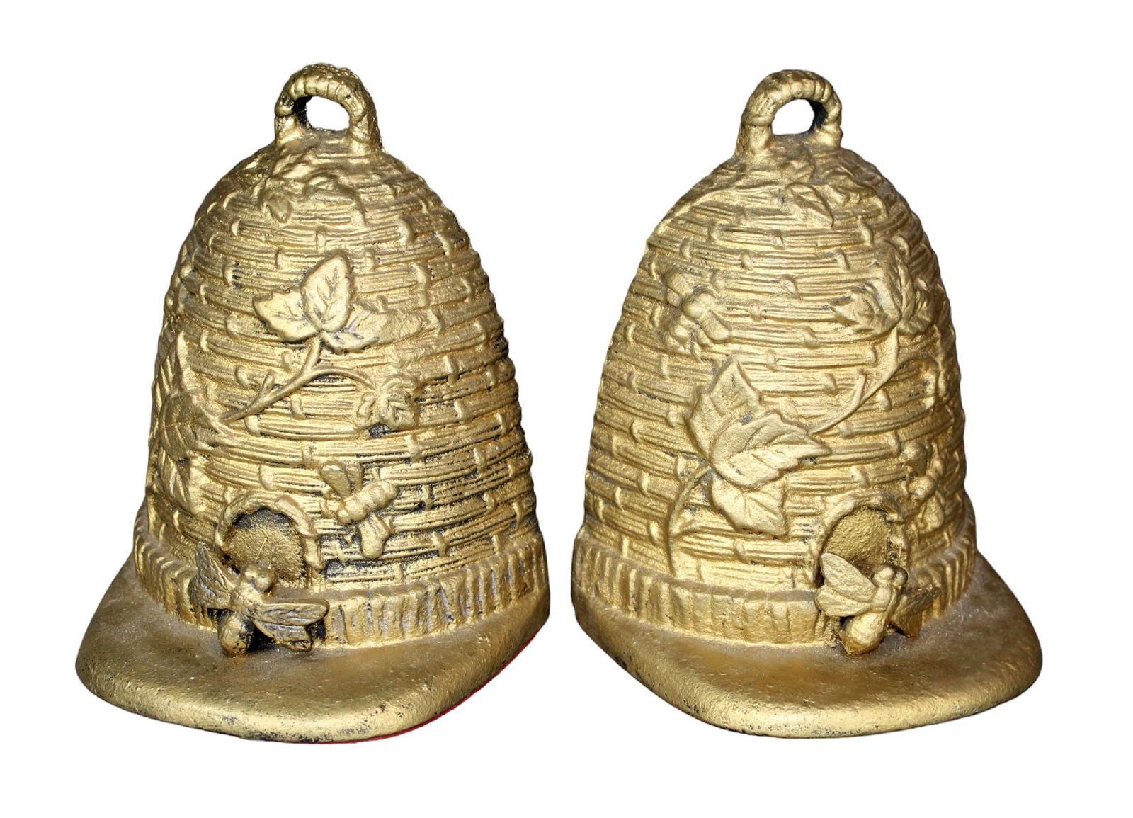 Pair of cast iron beehive form bookends (1 of 7)