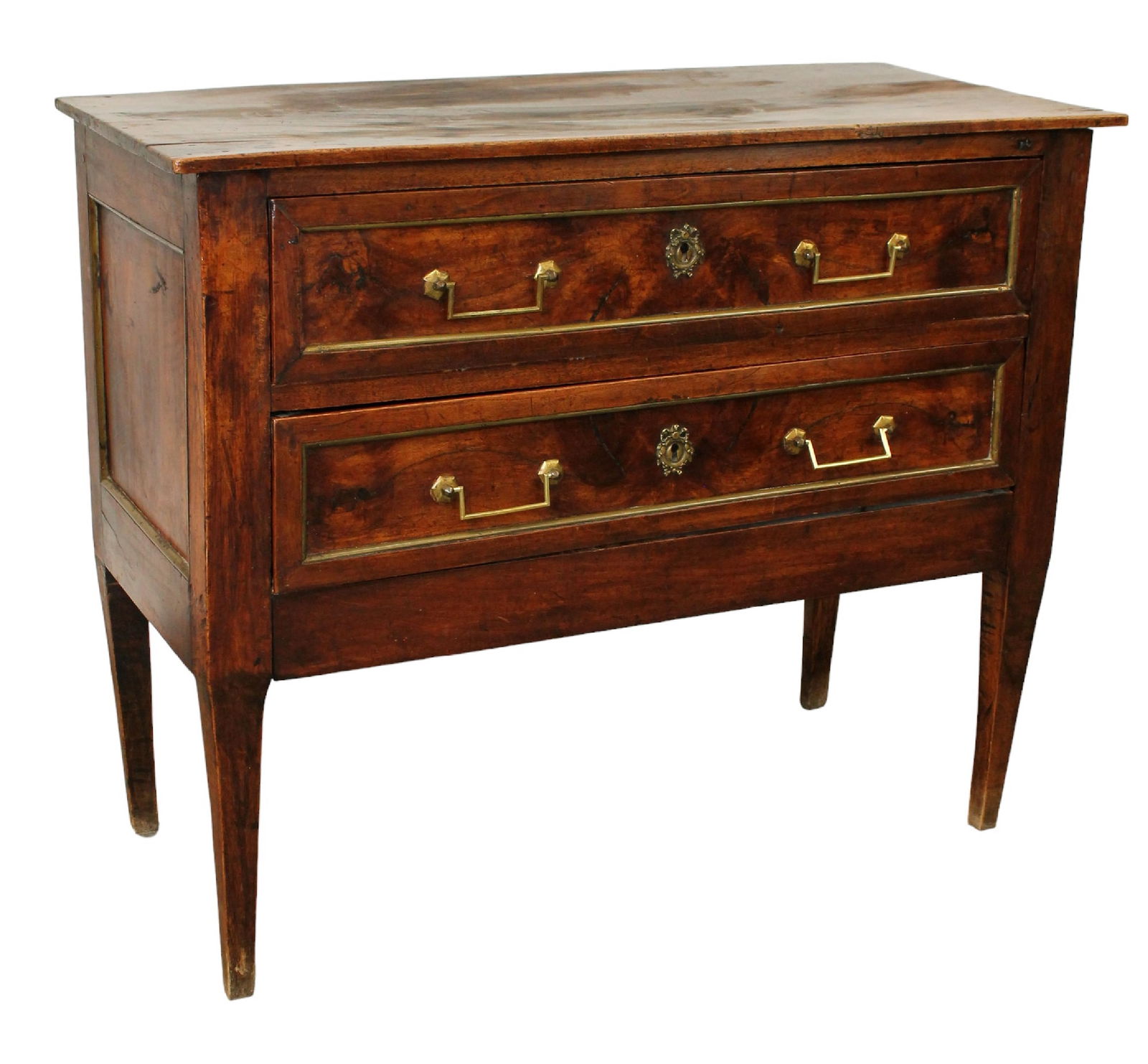 French Louis XVI 2 drawer commode sauteuse (1 of 9)