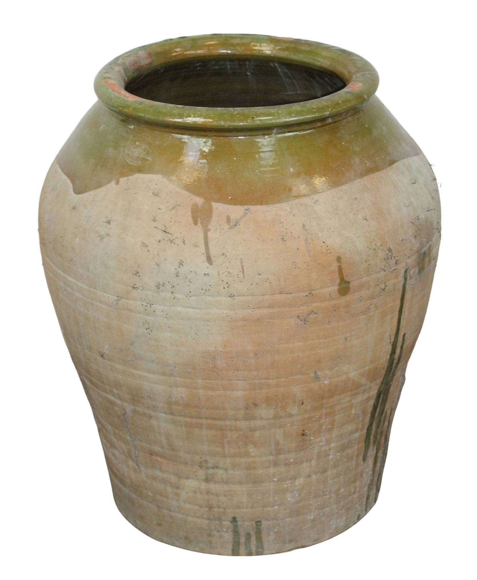 French slip glazed terra cotta olive oil urn (1 of 10)