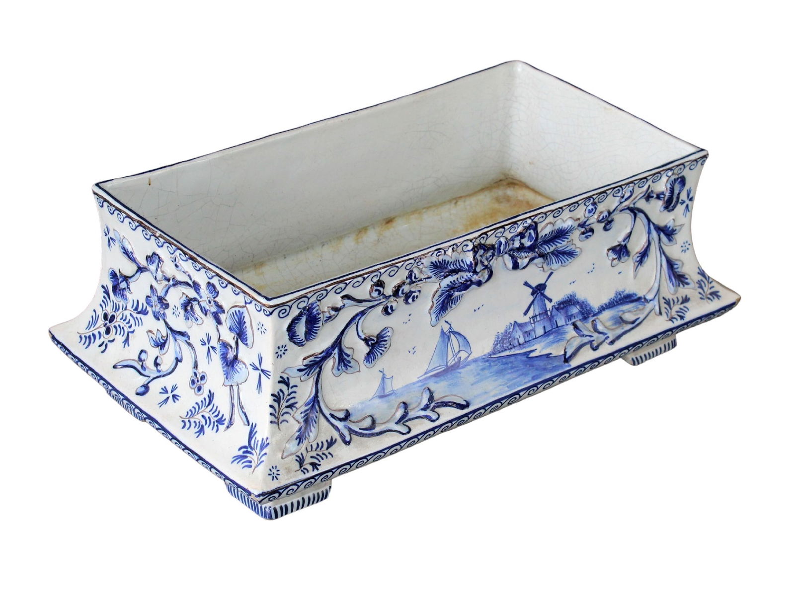 Blue & white porcelain jardiniere (1 of 10)