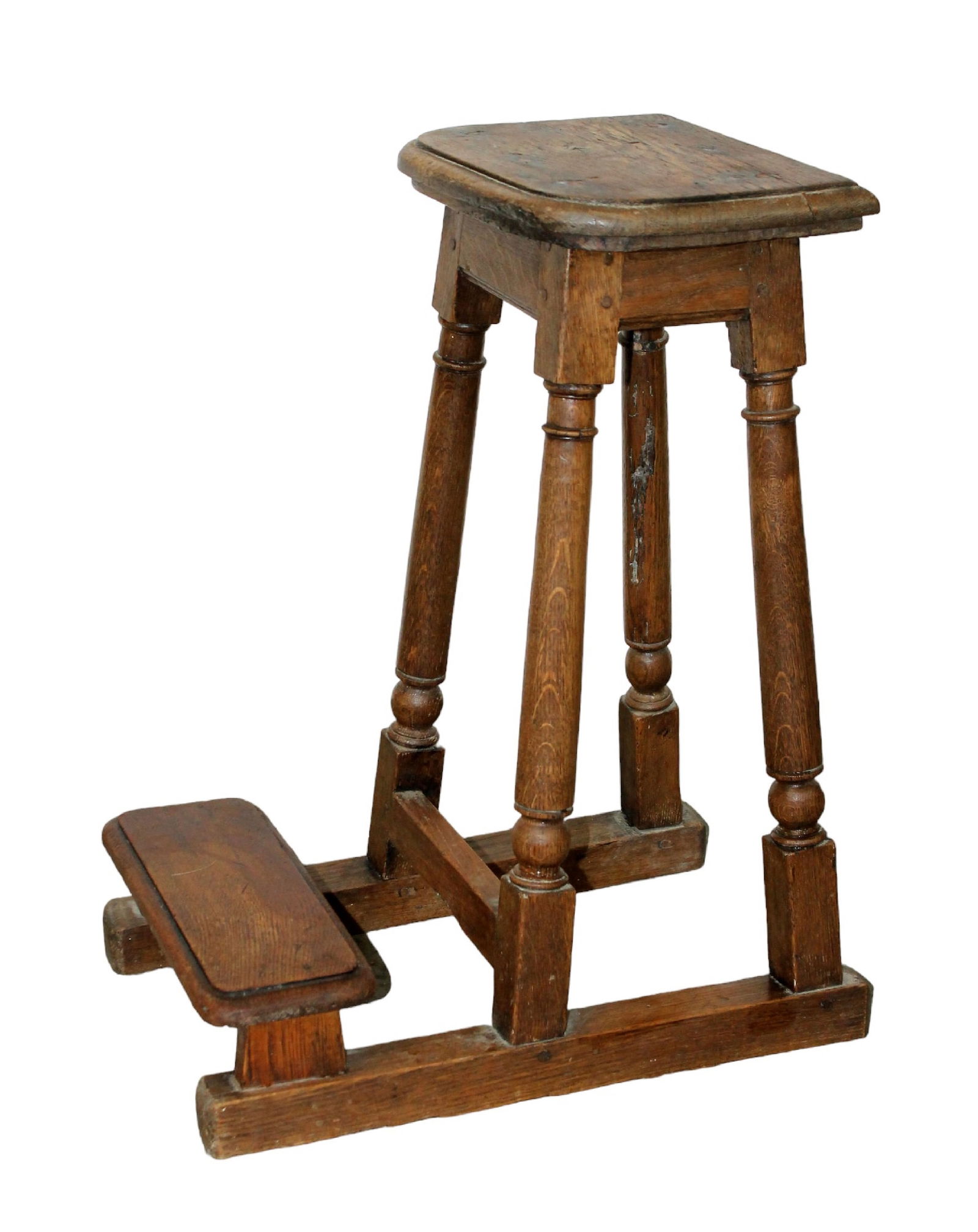 18th century  French cantor's stool in oak (1 of 6)