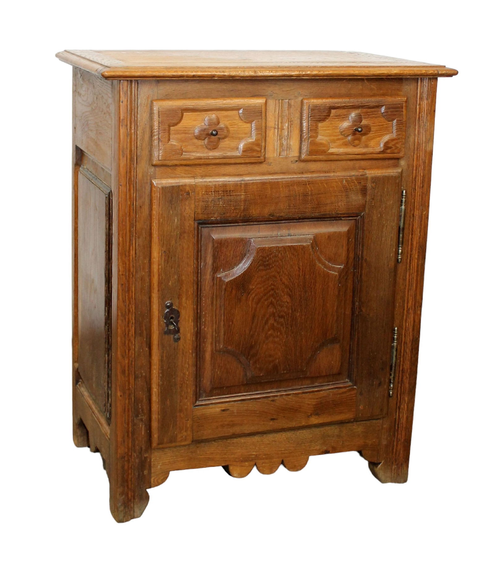 French farmhouse small cabinet in oak (1 of 9)