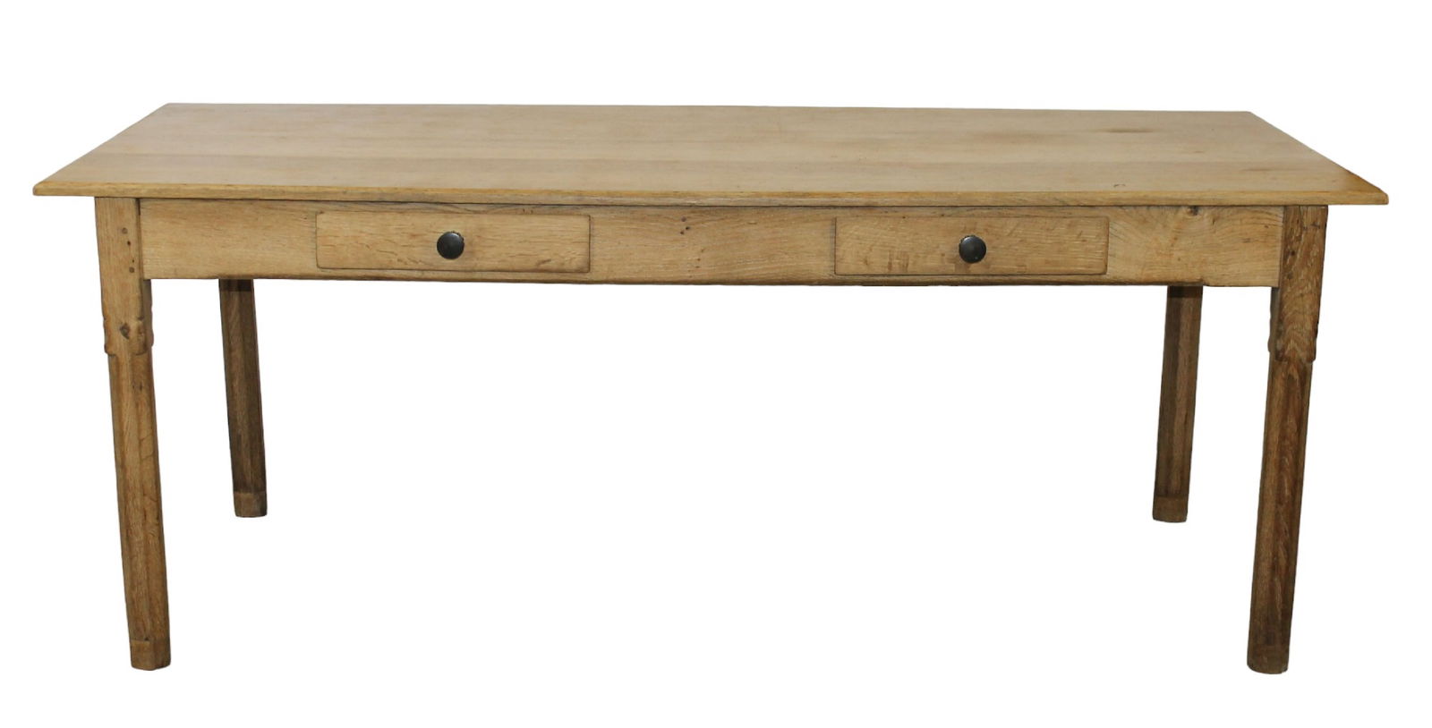 French farmhouse table in oak with 2 drawers (1 of 10)