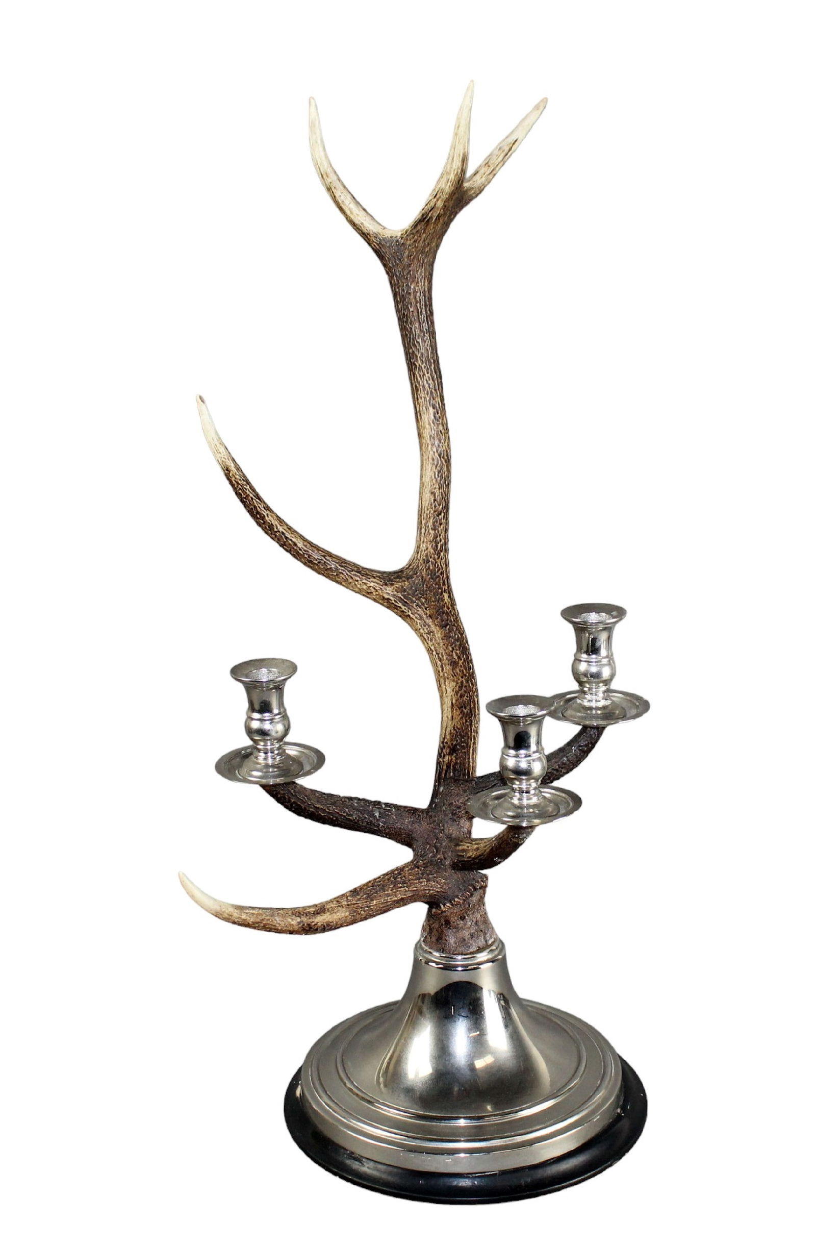 Antler candelabra with aluminum base (1 of 9)