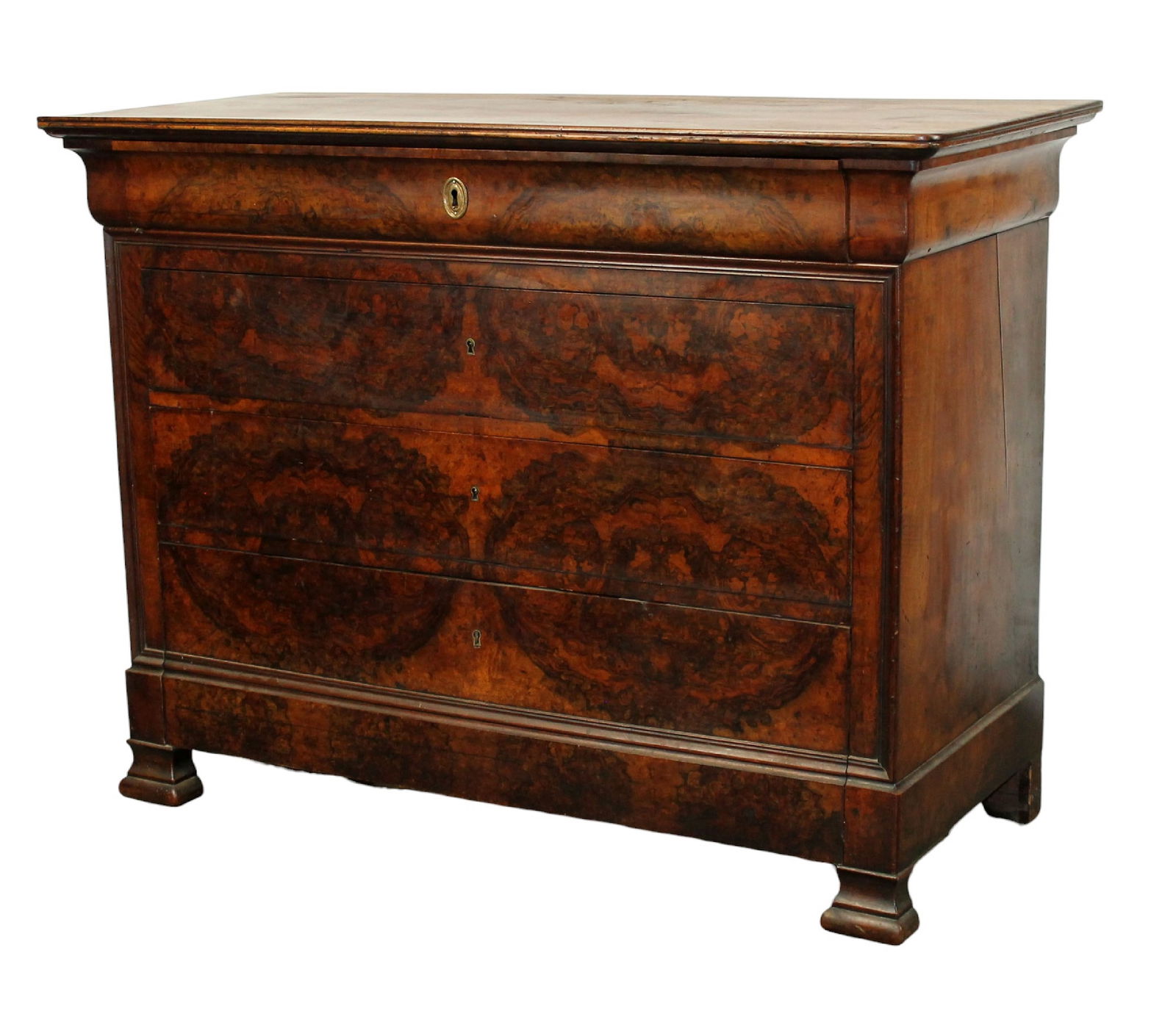 French Louis Philippe commode in burled walnut (1 of 12)