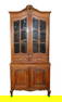 French Provincial bookcase in oak with paned glass door