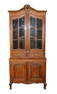 French Provincial bookcase in oak with paned glass door