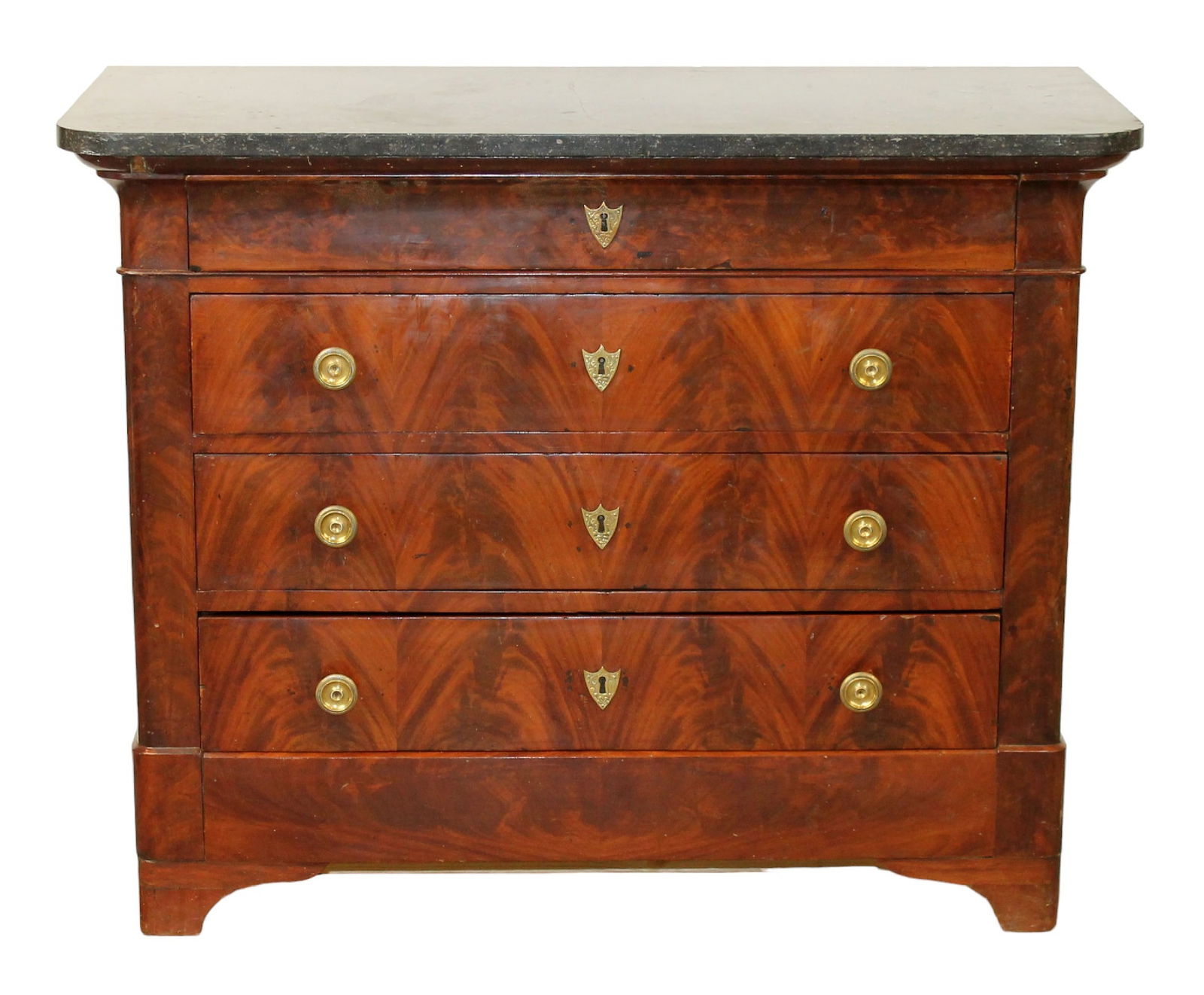 French Louis Philippe commode in flame mahogany (1 of 11)