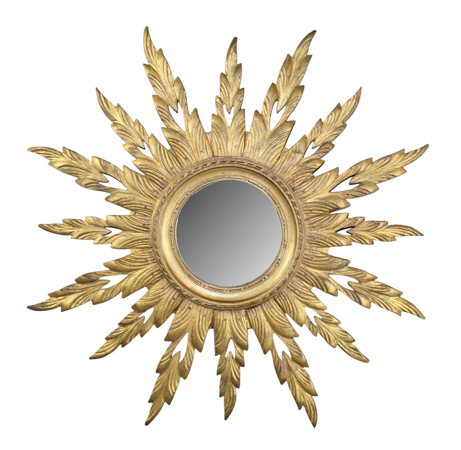 French mid century giltwood sunburst mirror (1 of 10)