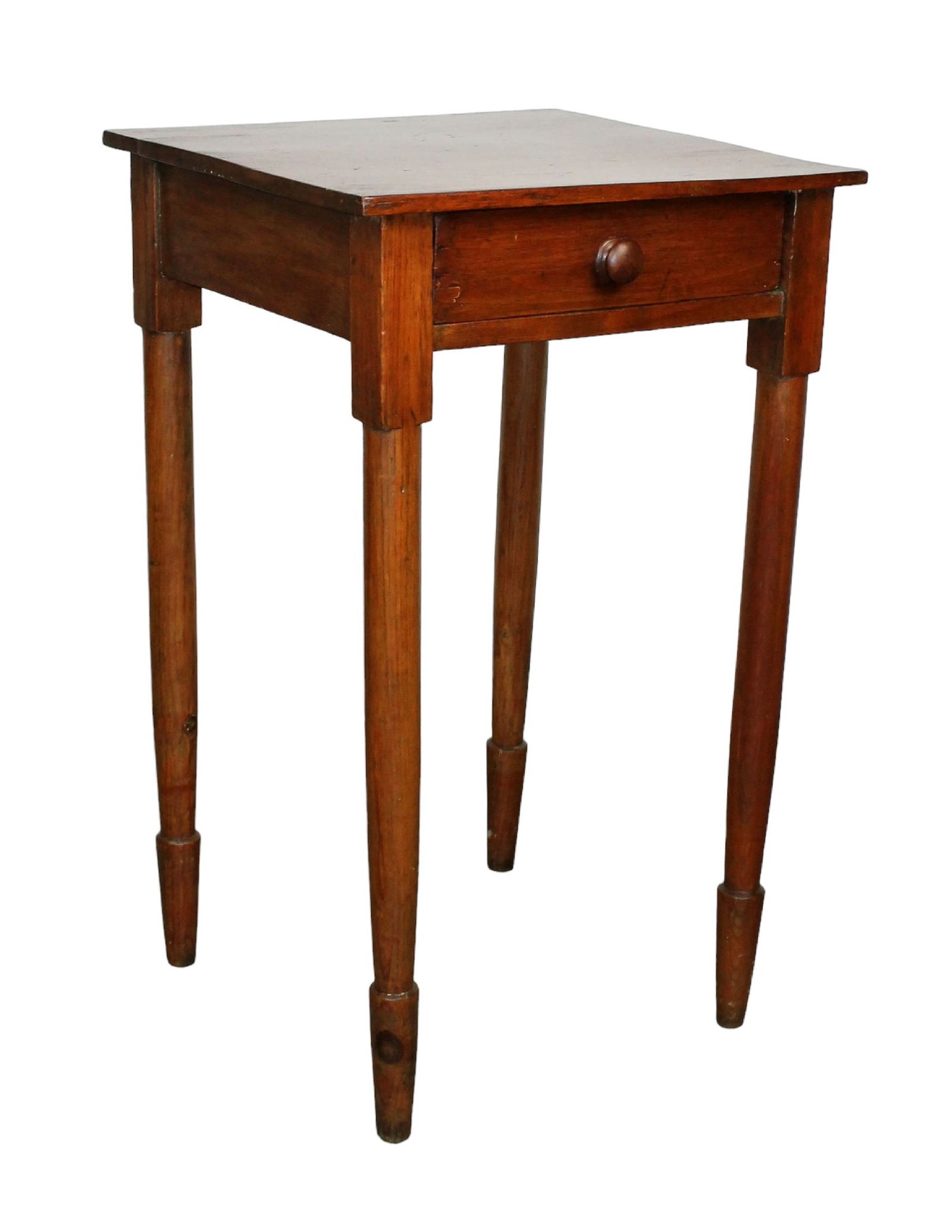 Antique American butternut side table on high legs (1 of 9)
