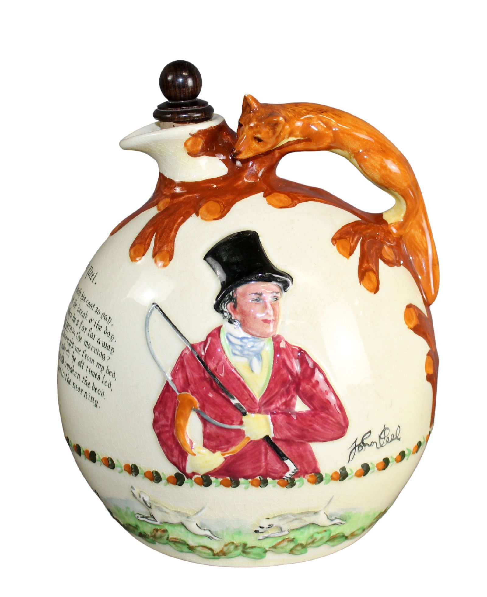 Crown Devon musical John Peel ceramic decanter (1 of 9)