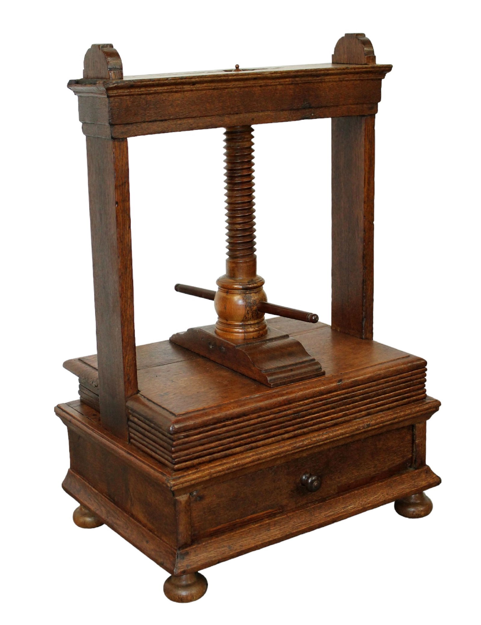 French tabletop book printing press in oak (1 of 11)