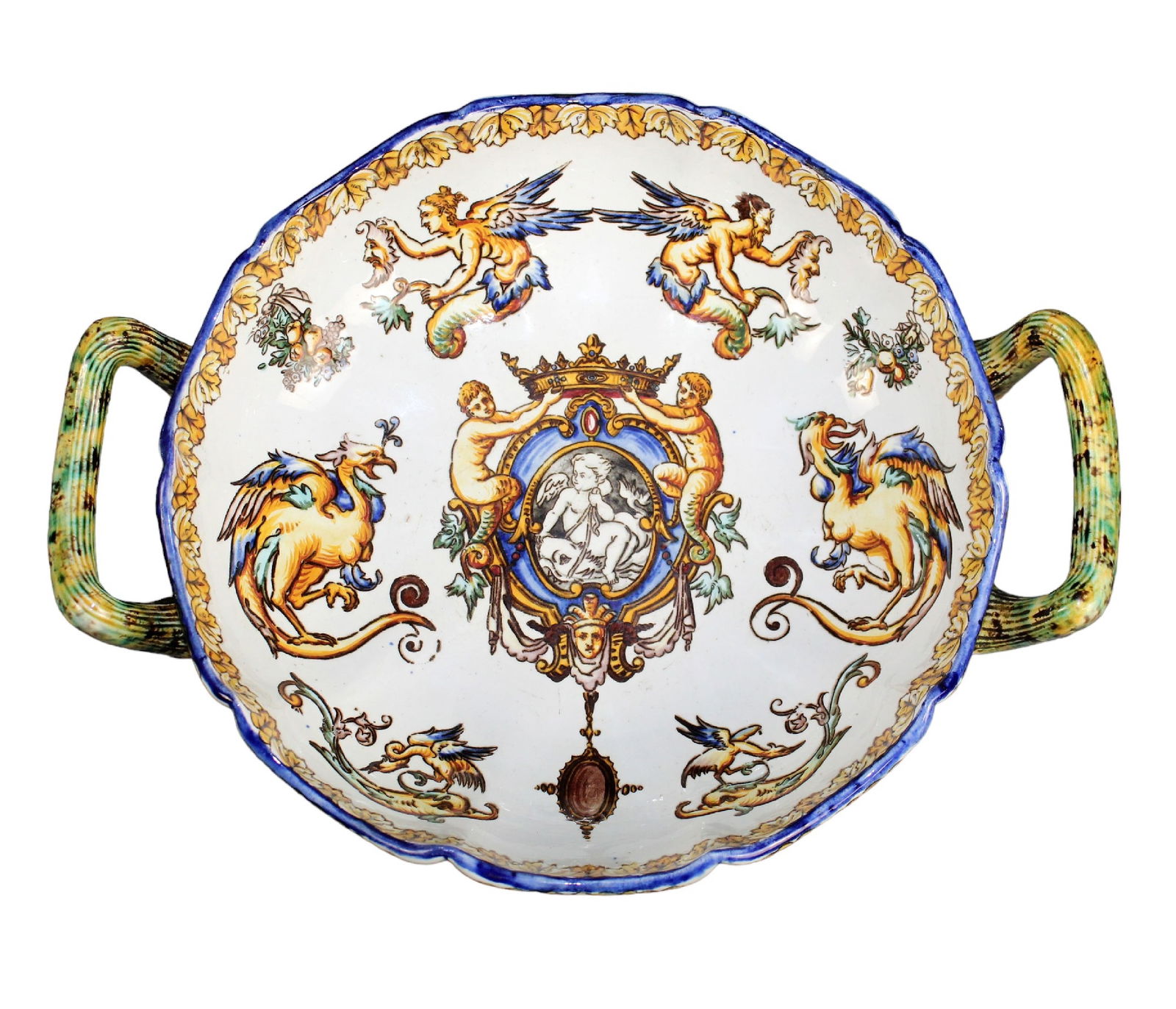 French Gien faience centerpiece bowl (1 of 8)