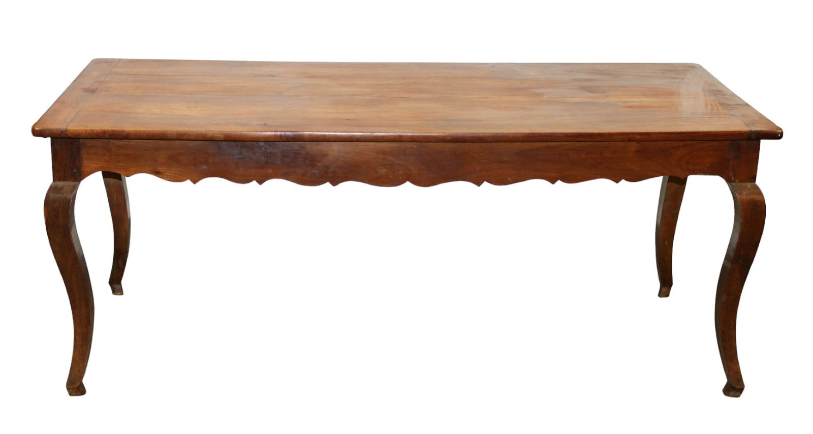 French Provincial scalloped dining table in walnut (1 of 9)