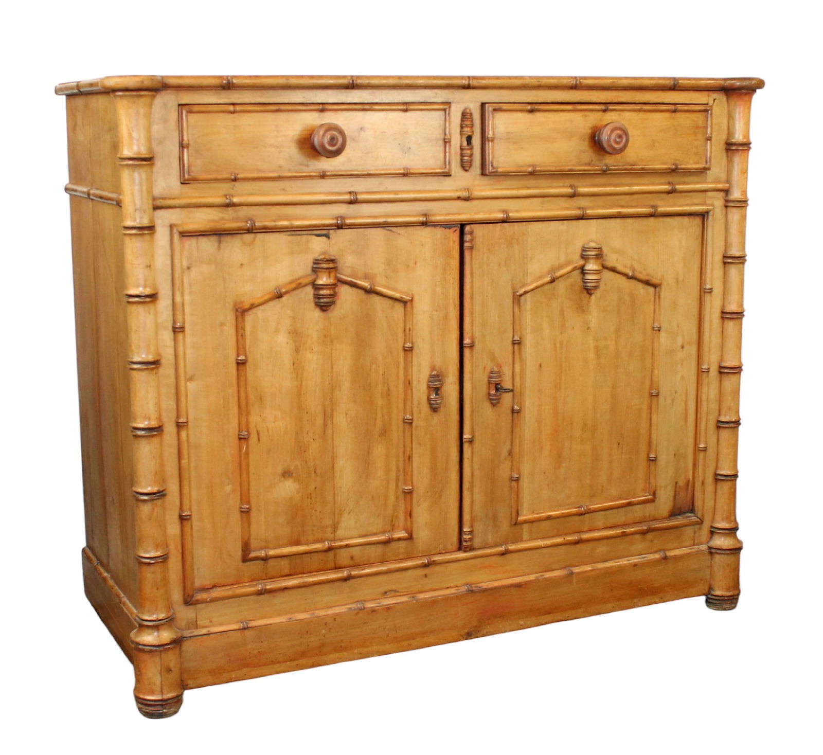 French faux bamboo buffet bas in cherry (1 of 11)