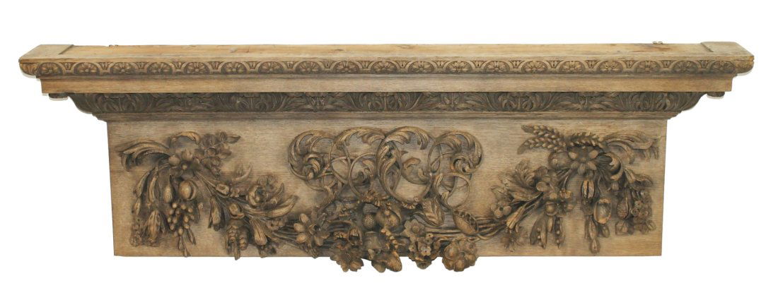 English Grinling Gibbons style carved overdoor (1 of 6)